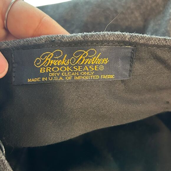 Vintage Brooks Brothers Gray Pleated Brookseases Dress Pants Mens Sz 37x30 Wool - Picture 6 of 16